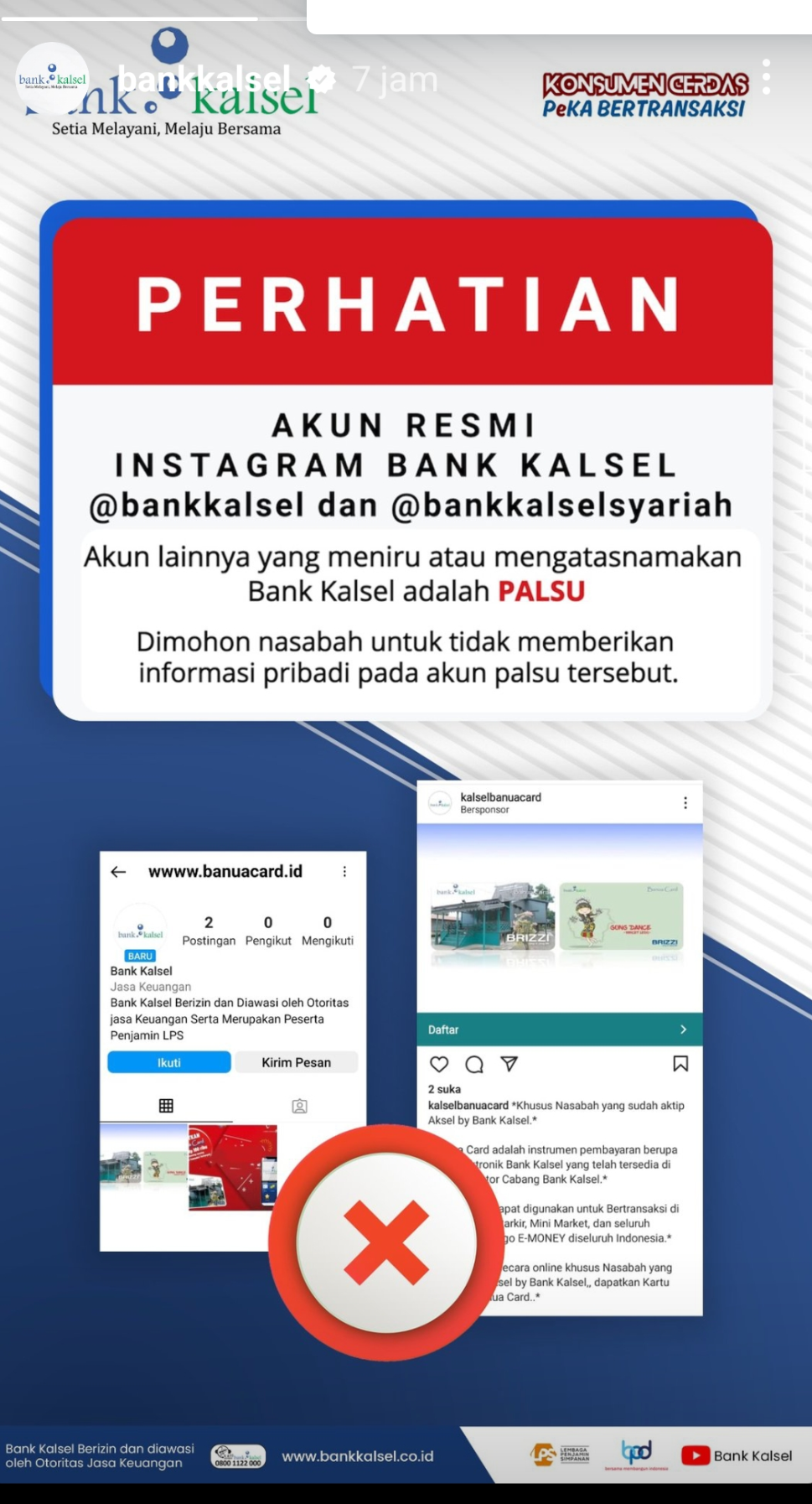 BANK KALSEL PALSU