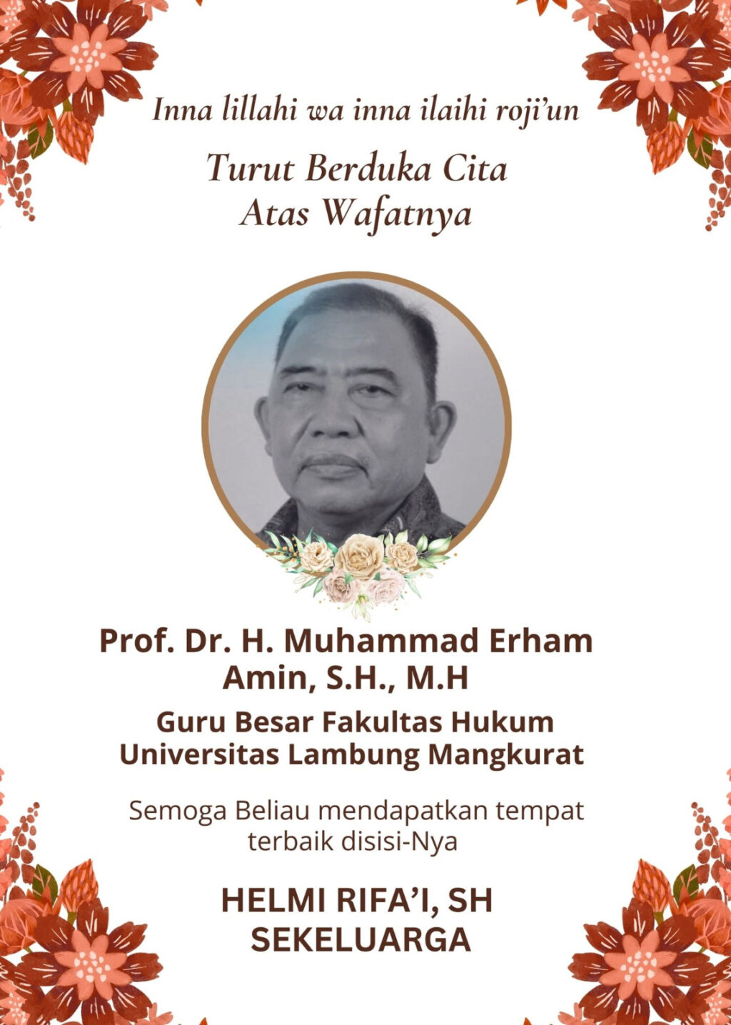 PA ERHAM MENINGGAL