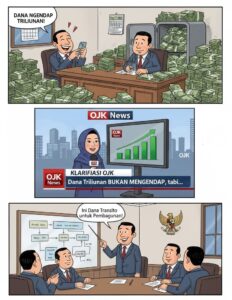 KARIKATUR OJK DANA MENGENDAP