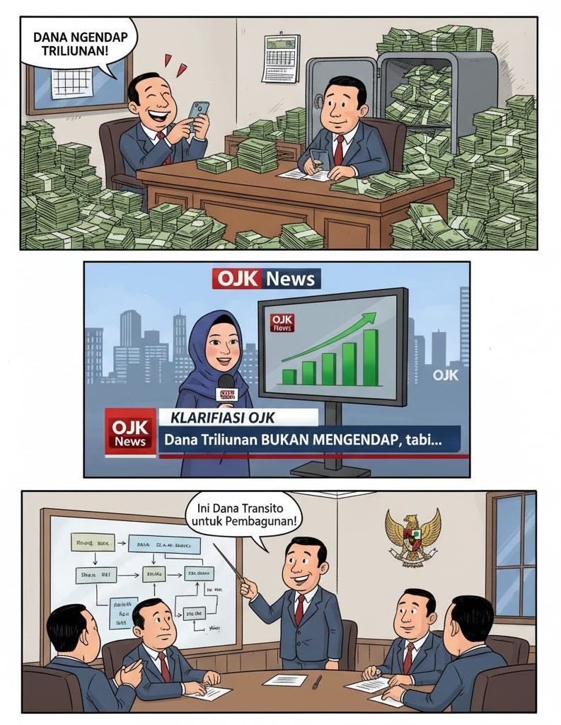 KARIKATUR OJK DANA MENGENDAP