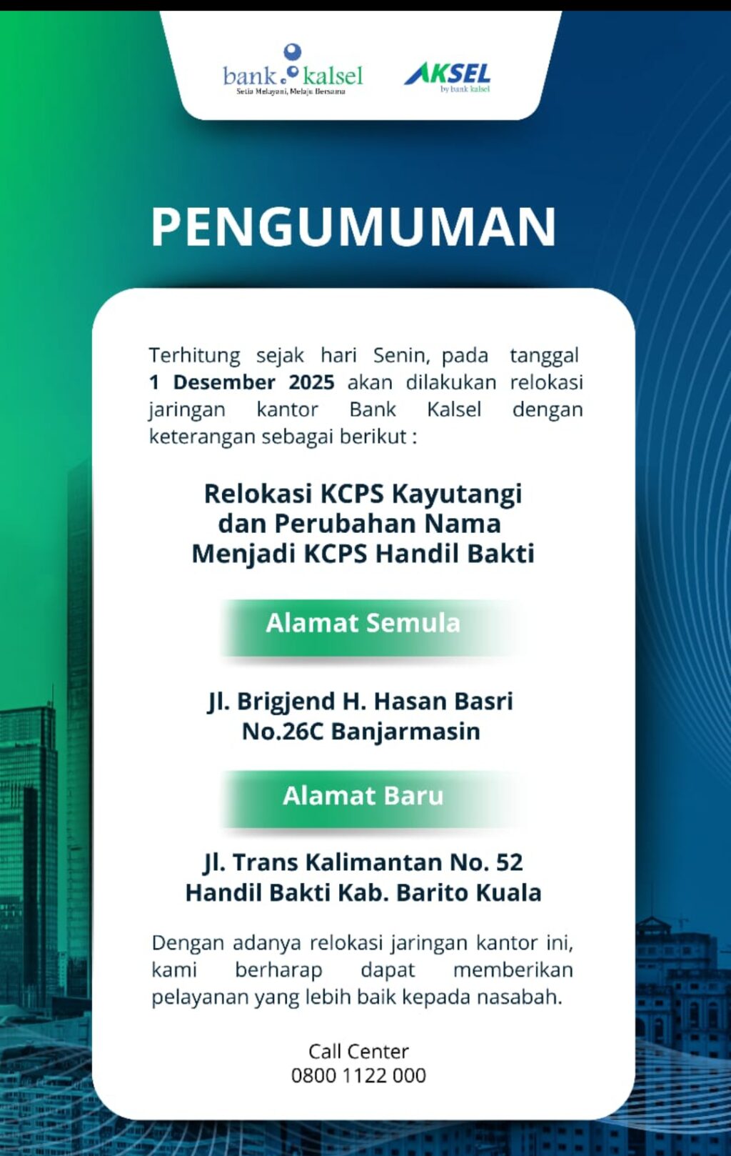 KAYU TANGI PINDAH KE HANDIL BAKTI