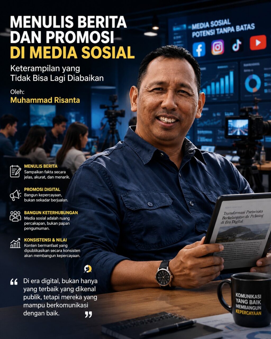 RISANTA MENULIS BERITA MEDIA SOSIAL UTAMA BOS