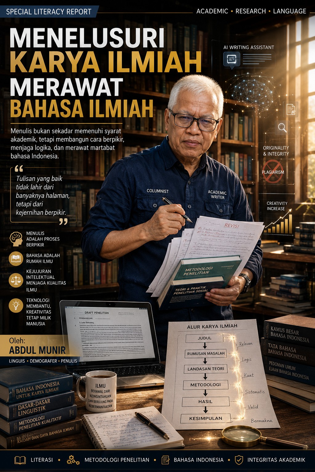 DOSEN ABDUL MUNIR MENELUSURI KARYA ILMIAH