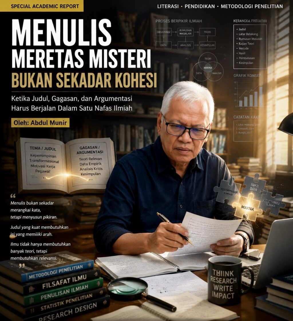 DOSEN ABDUL MUNIR MENULIS BUKAN KOHESI