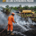 KARHUTLA KALSEL STRATEGI JADI MODEL, API BELUM SEPENUHNYA PADAM